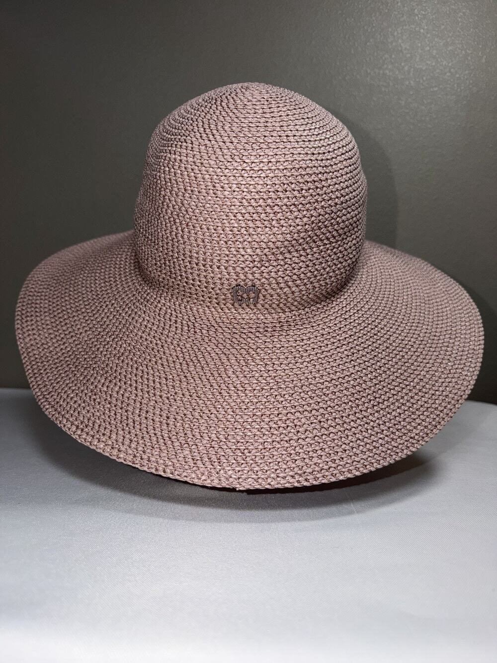 Eric Javits Women's Hampton Straw Packable Sun Hat Blush Pink UPF 50+